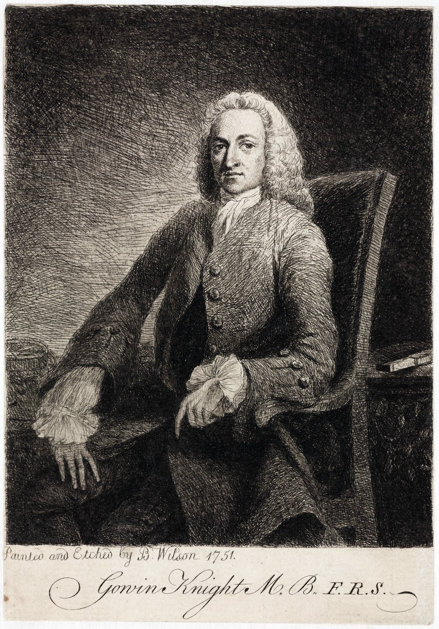 Gowin Knight, wetenschapper, c 1751 door Unbekannt
