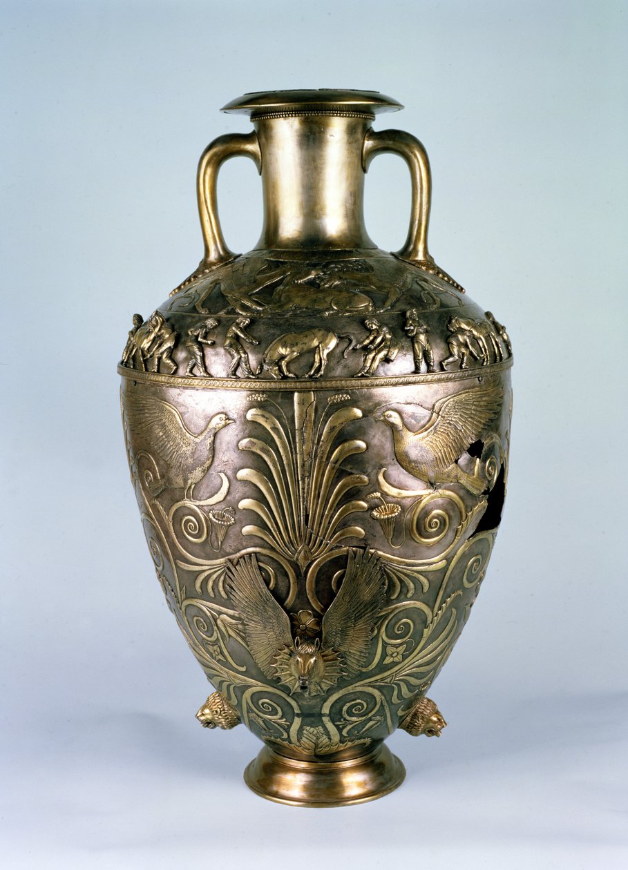Grieks-Scythische amphora, laat 4e eeuw v.Chr. (verguld zilver) door Unbekannt