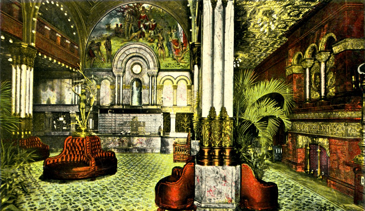Grand Foyer, Hotel Netherland, New York City, VS door Unbekannter Künstler