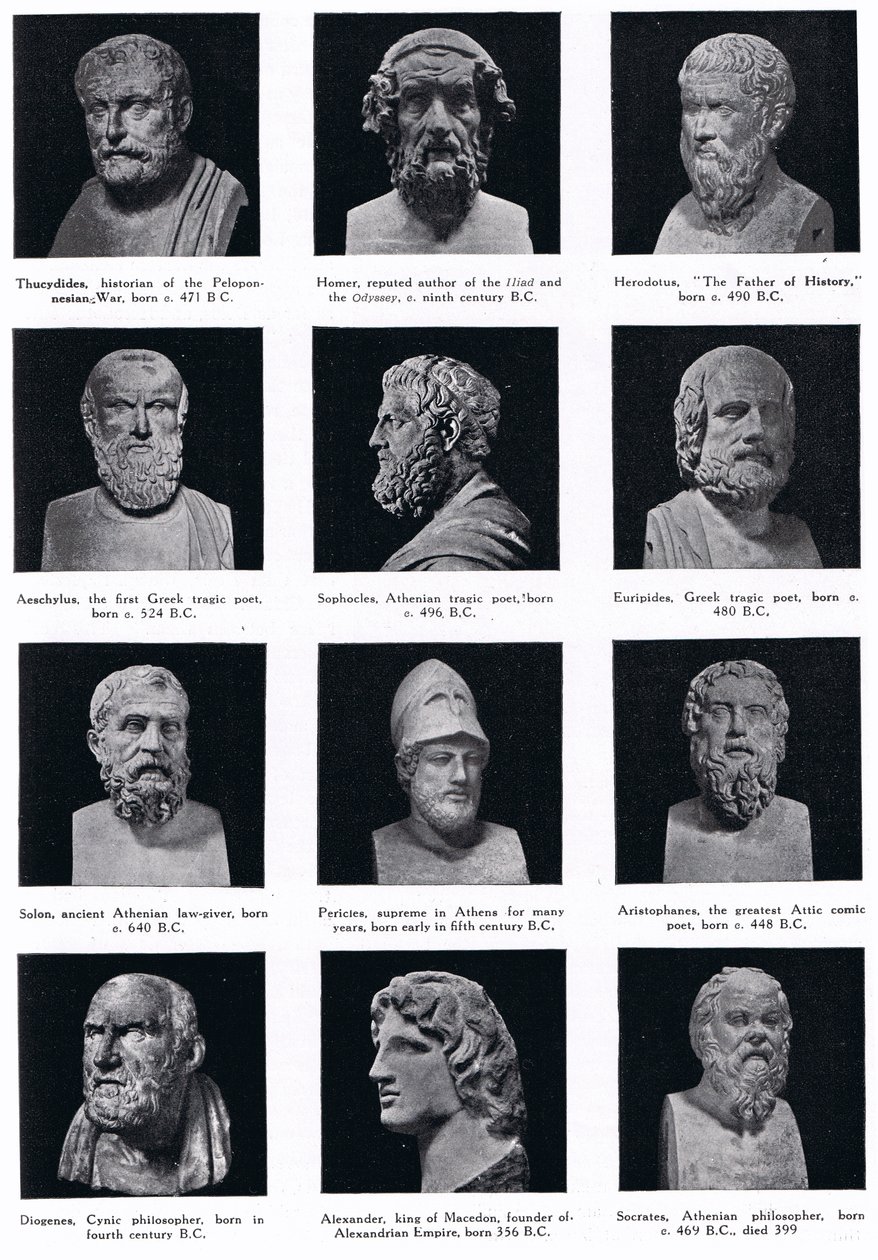 Grootheden uit de Griekse geschiedenis, illustratie uit 
