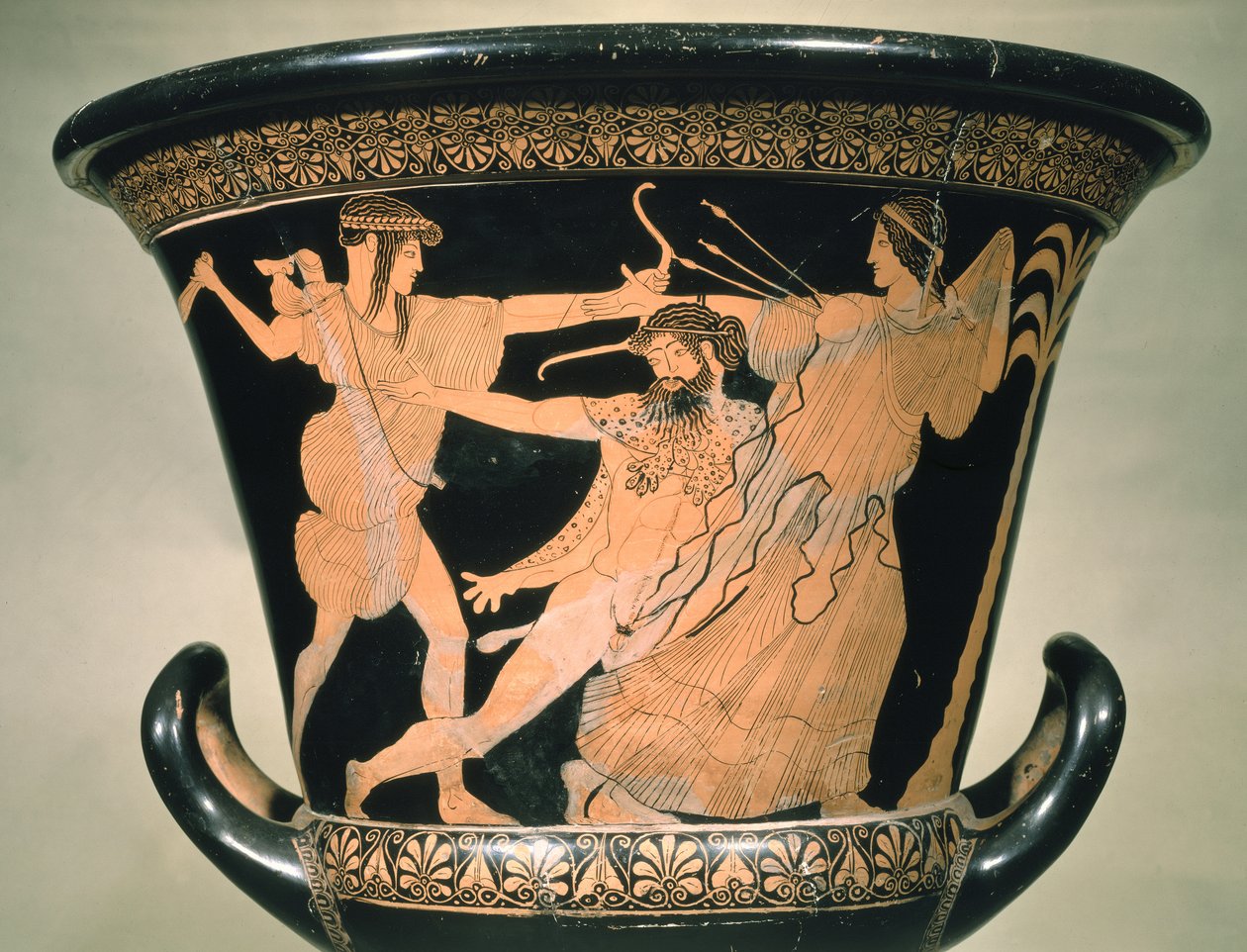 Herakles Worstelt (detail) door Unbekannt