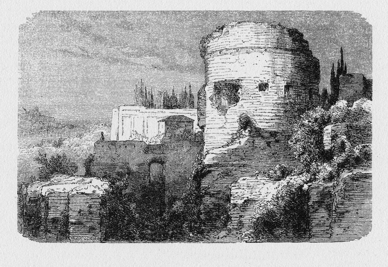 Geschiedenis van het oude Rome. Oude toren van de Palatijnse heuvel door Unbekannt