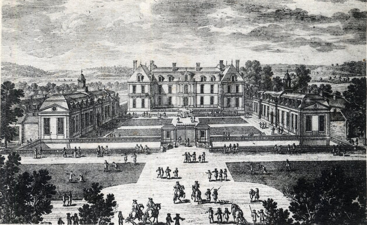 Ile de France, Seine et Marne (77), Pomponne: buitenaanzicht van het Kasteel van Pomponne door Unbekannt