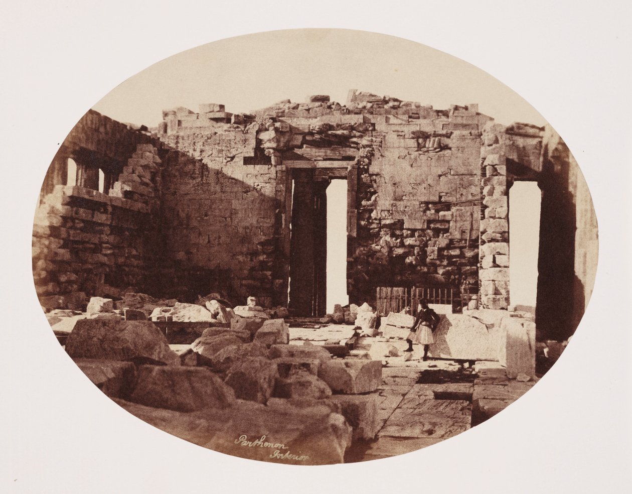 Interieur van het Parthenon, Athene, ca. 1849 door Unbekannt