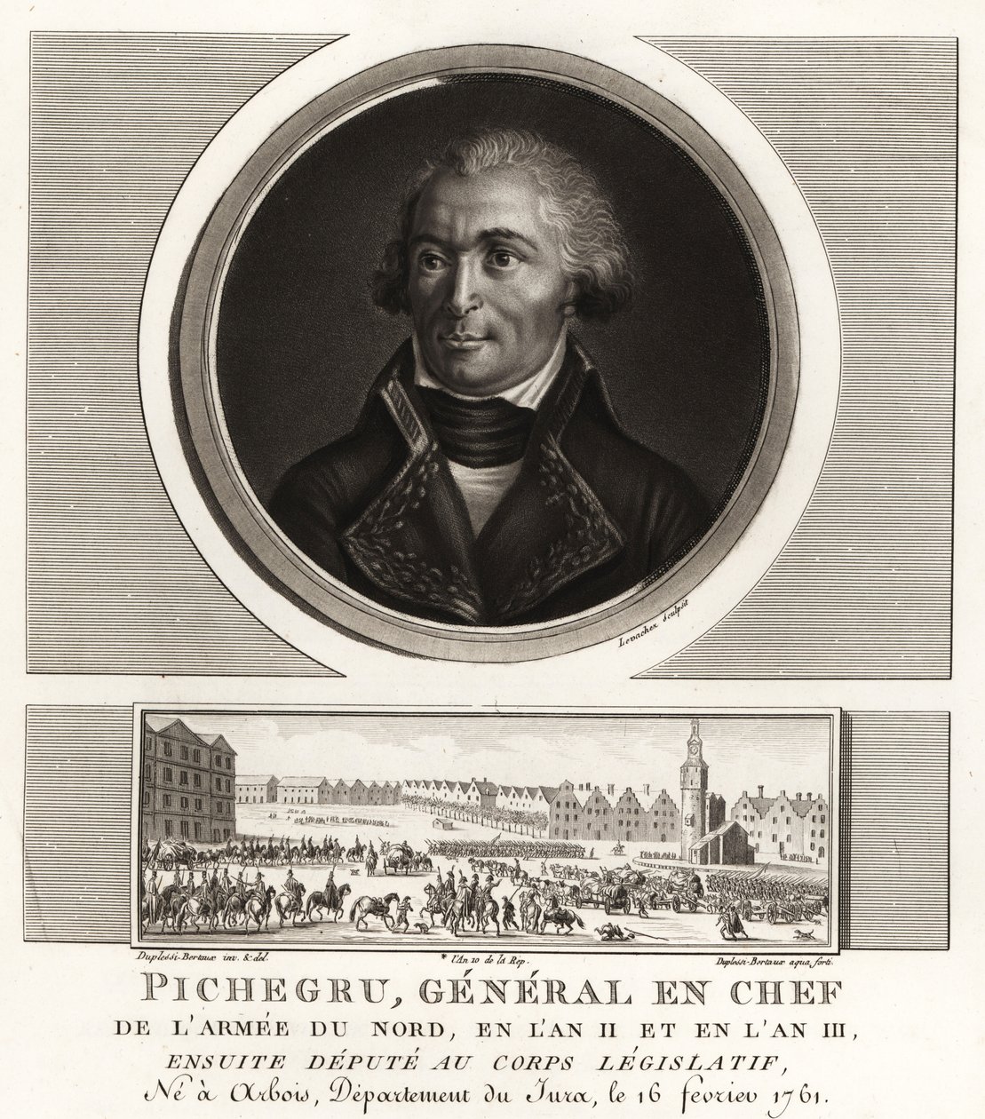Jean Charles Pichegru, Revolutionaire Generaal en Chef van het Leger van het Noorden, later bij de Royalisten, stierf in de gevangenis door Unbekannt