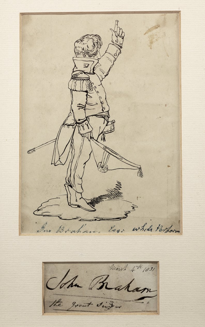 John Braham tekening maart door Unbekannt