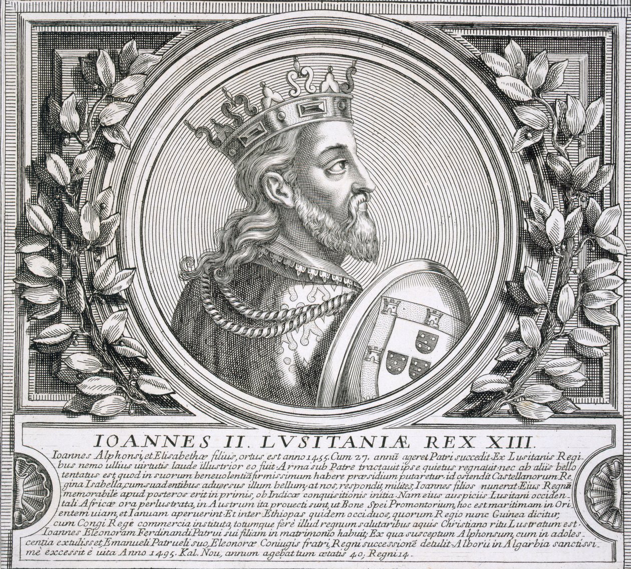 Jan II van Portugal (litho) door Unbekannt