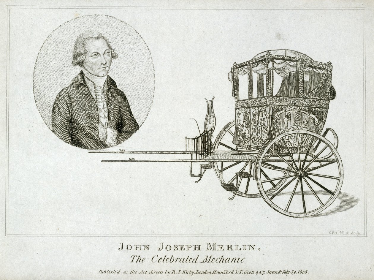 John Joseph Merlin, Belgische uitvinder en monteur, ca. 1770 door Unbekannt