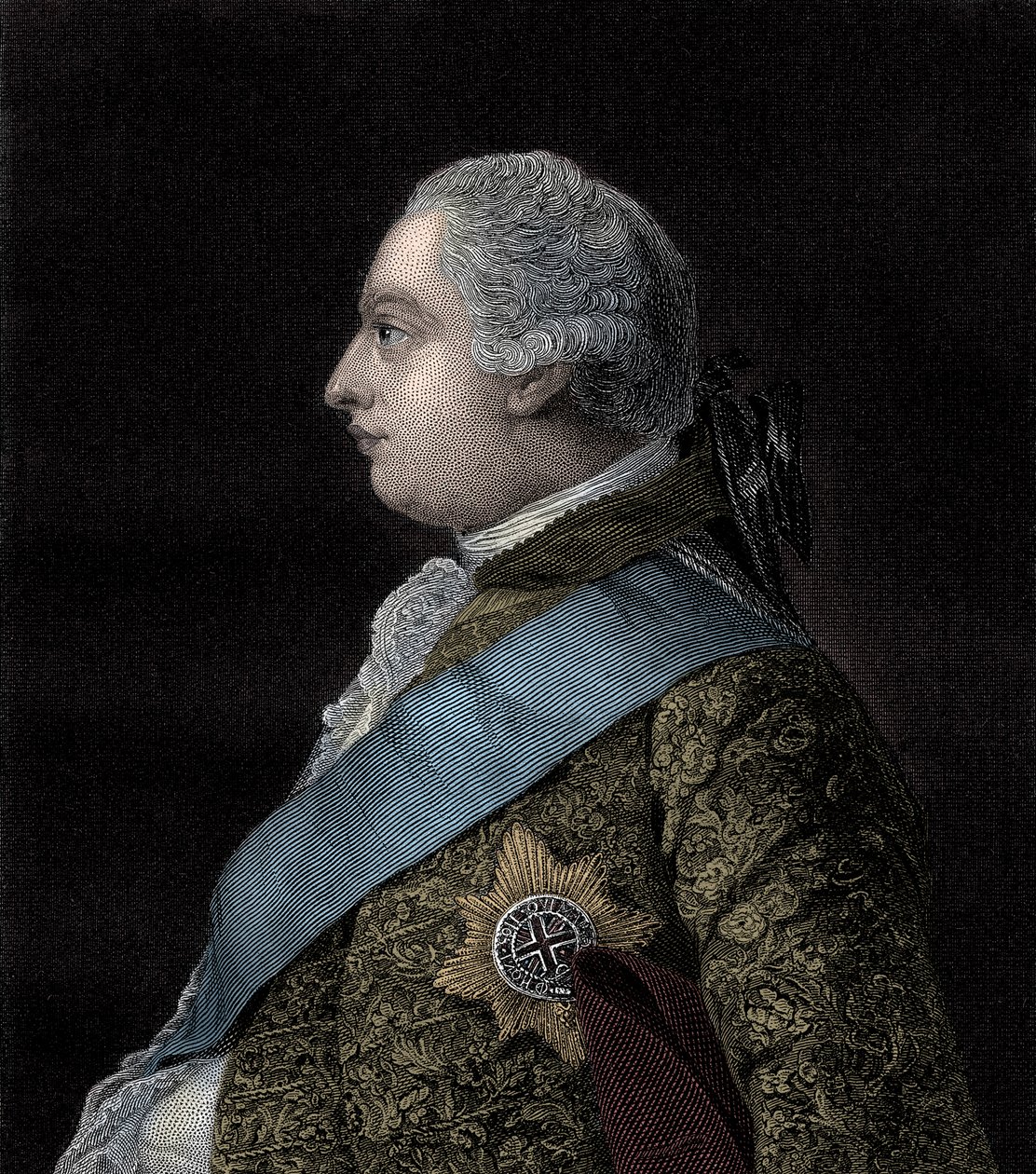 Koning George III door Unbekannter Künstler