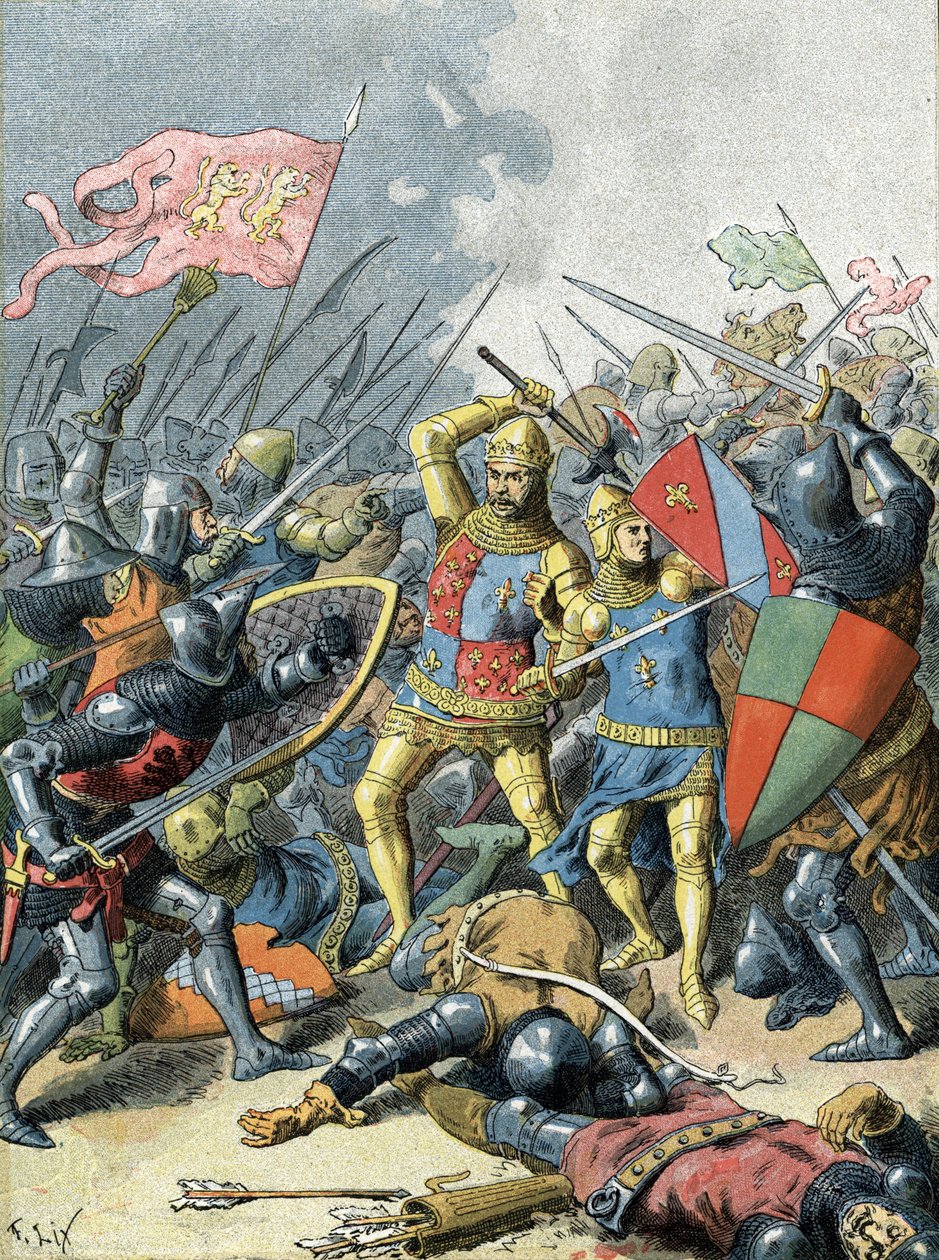 Koning Jan II de Goede bij de Slag bij Poitiers (1356) door Unbekannter Künstler
