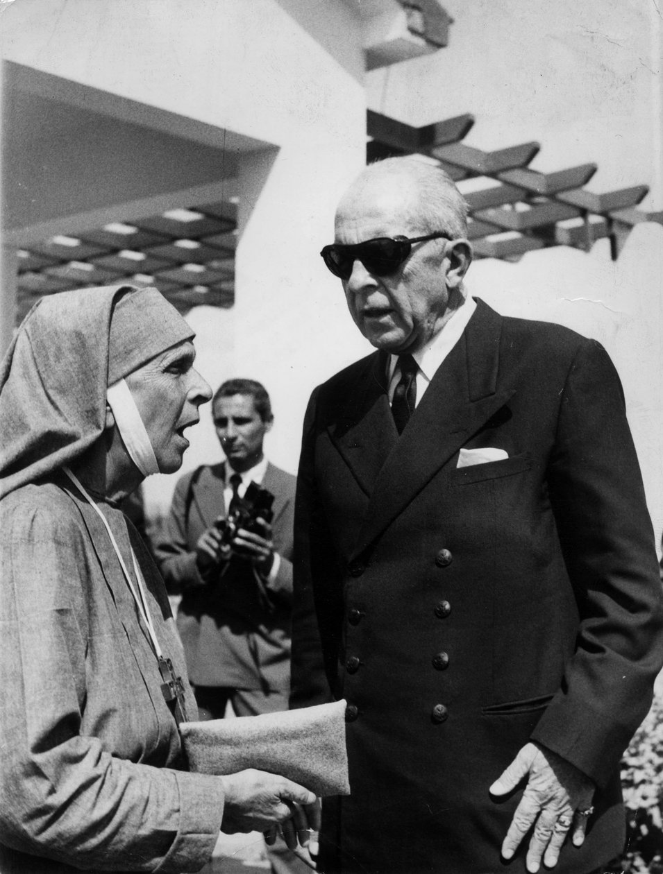 Koning Paul I van Griekenland en Prinses Andrew van Griekenland (schoonmoeder van Elizabeth II) 18 september door Unbekannt