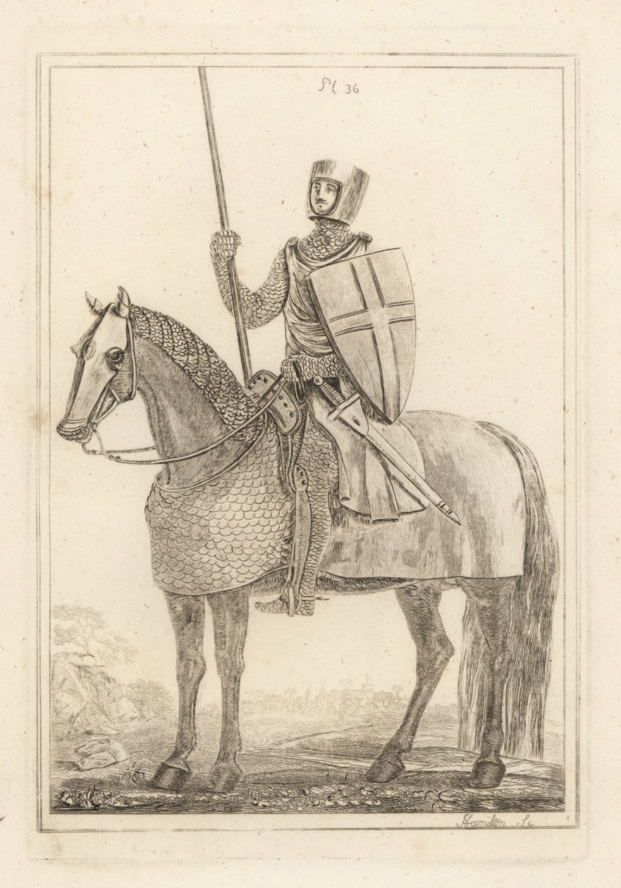 Ridder of man in wapenrusting uit de tijd van koning Hendrik II door Unbekannt