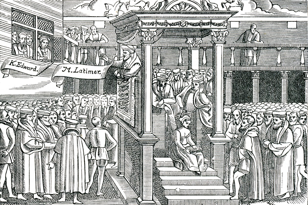 Latimer predikt voor Edward VI door Unbekannter Künstler