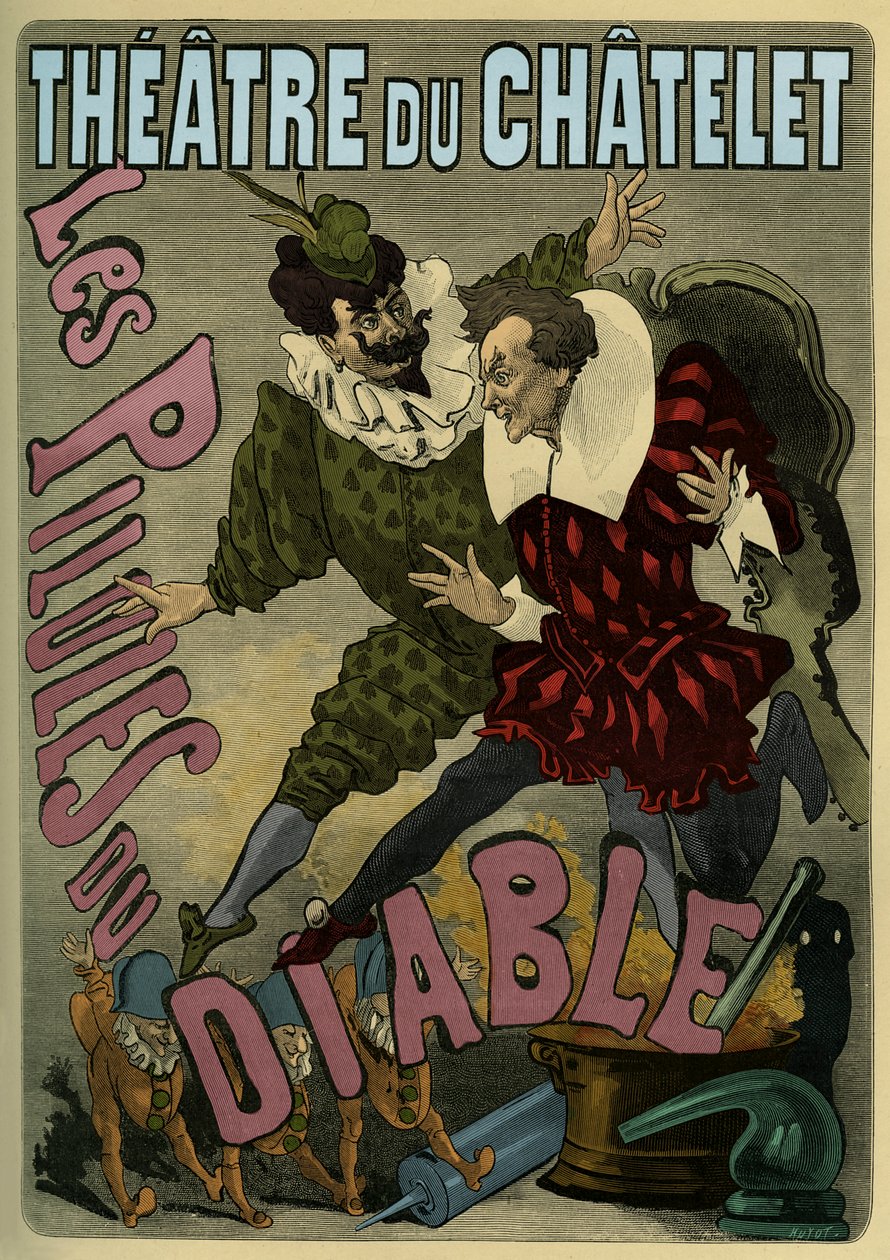 Les Pilules du Diable - poster reclame voor féerie door Unbekannter Künstler