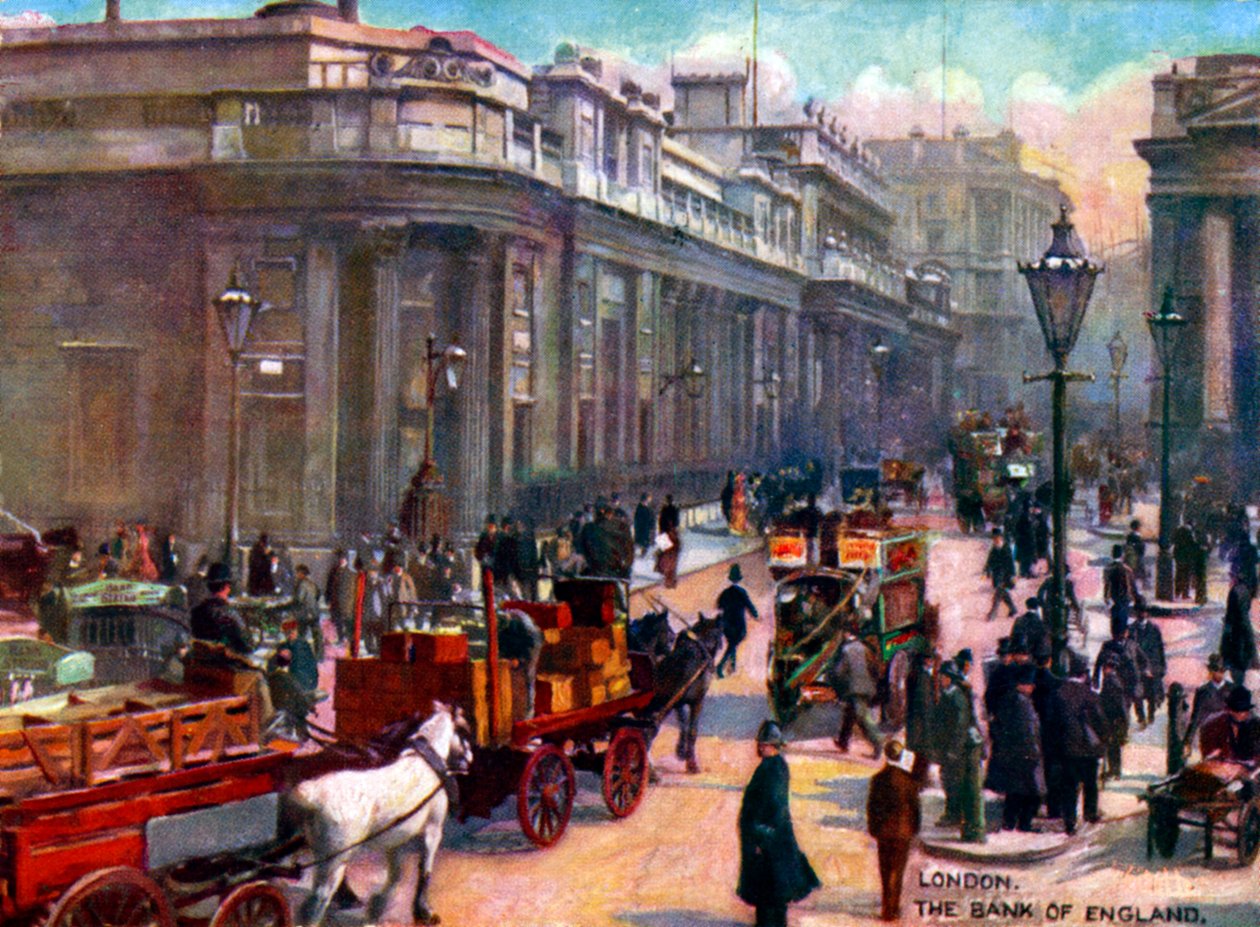 Londen - Bank of England. Begin 1900s. door Unbekannter Künstler