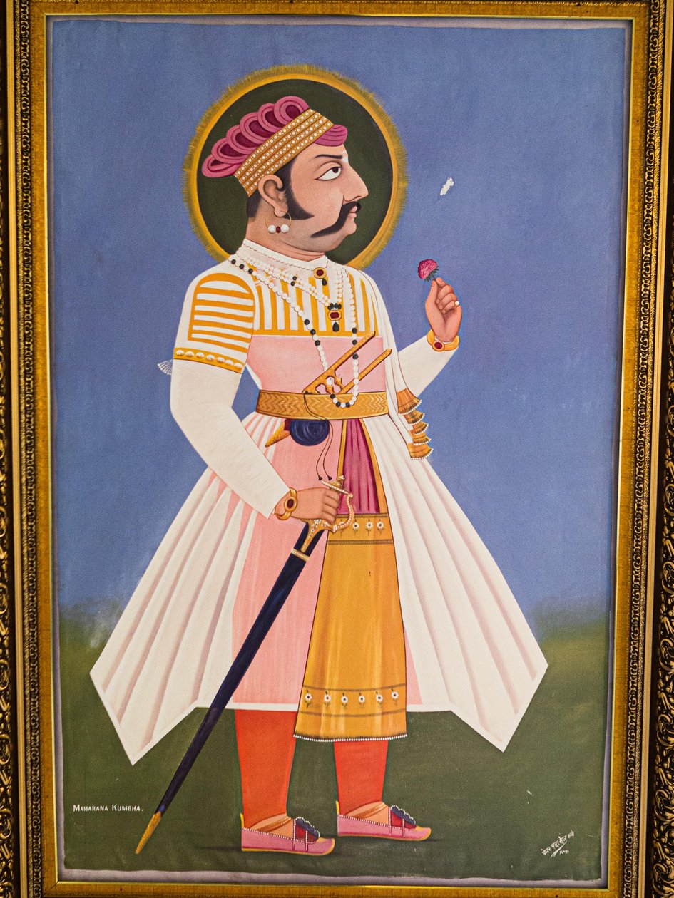Maharaja Kumbha, schilderij, Mehrangarh Fort, Jodhpur, Rajasthan, India, Azië door Unbekannter Künstler