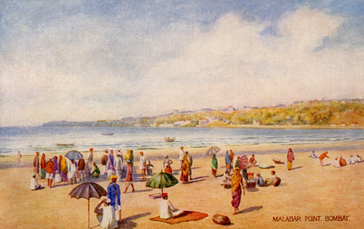 Malabar Point, Bombay, India door Unbekannter Künstler