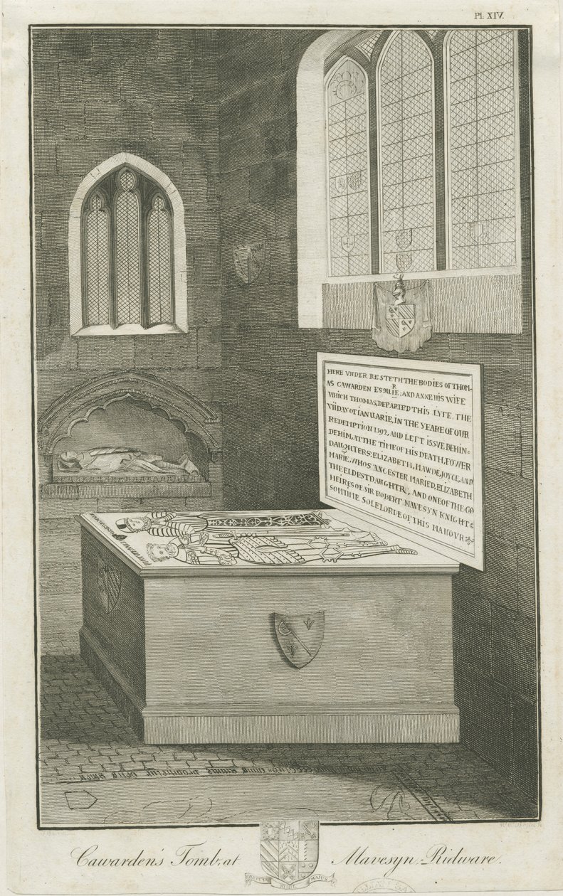 Mavesyn Ridware - Graf van Thomas Carwarden: gravure door Unbekannt
