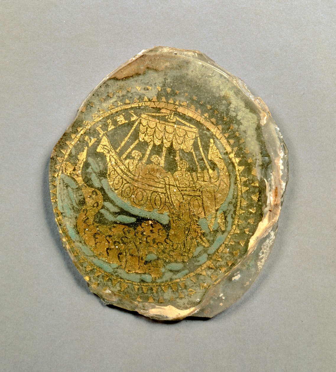 Medallion met afbeelding van Jona en de walvis, Romeins door Unbekannt