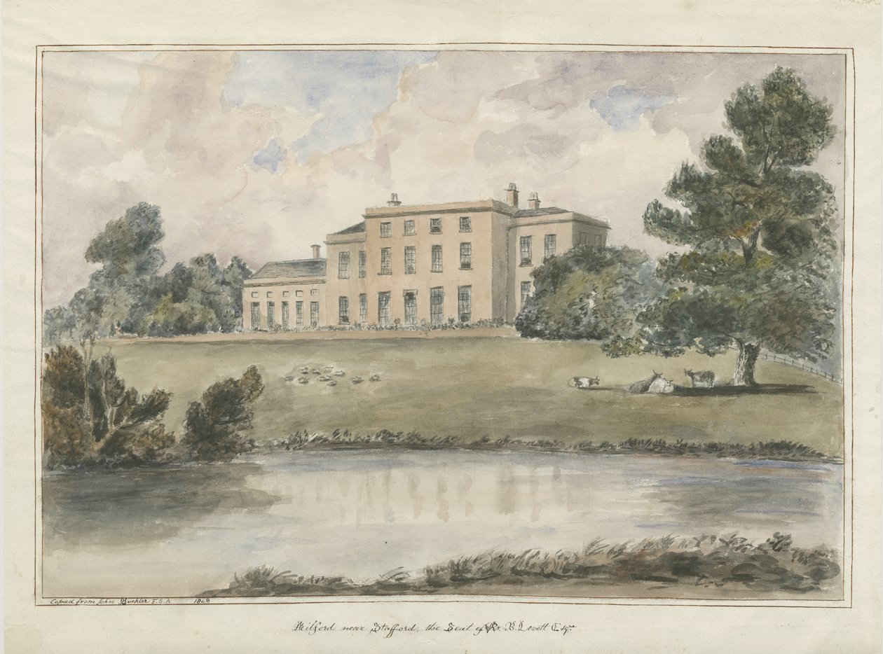 Milford Huis: aquarel schilderij, 1848 door Unbekannt