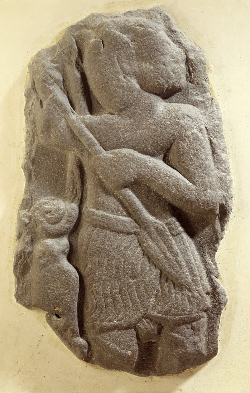 Moabitische stormgod, Shihan oud land van Moab, c.1100 v.Chr. (basalt) door Unbekannt