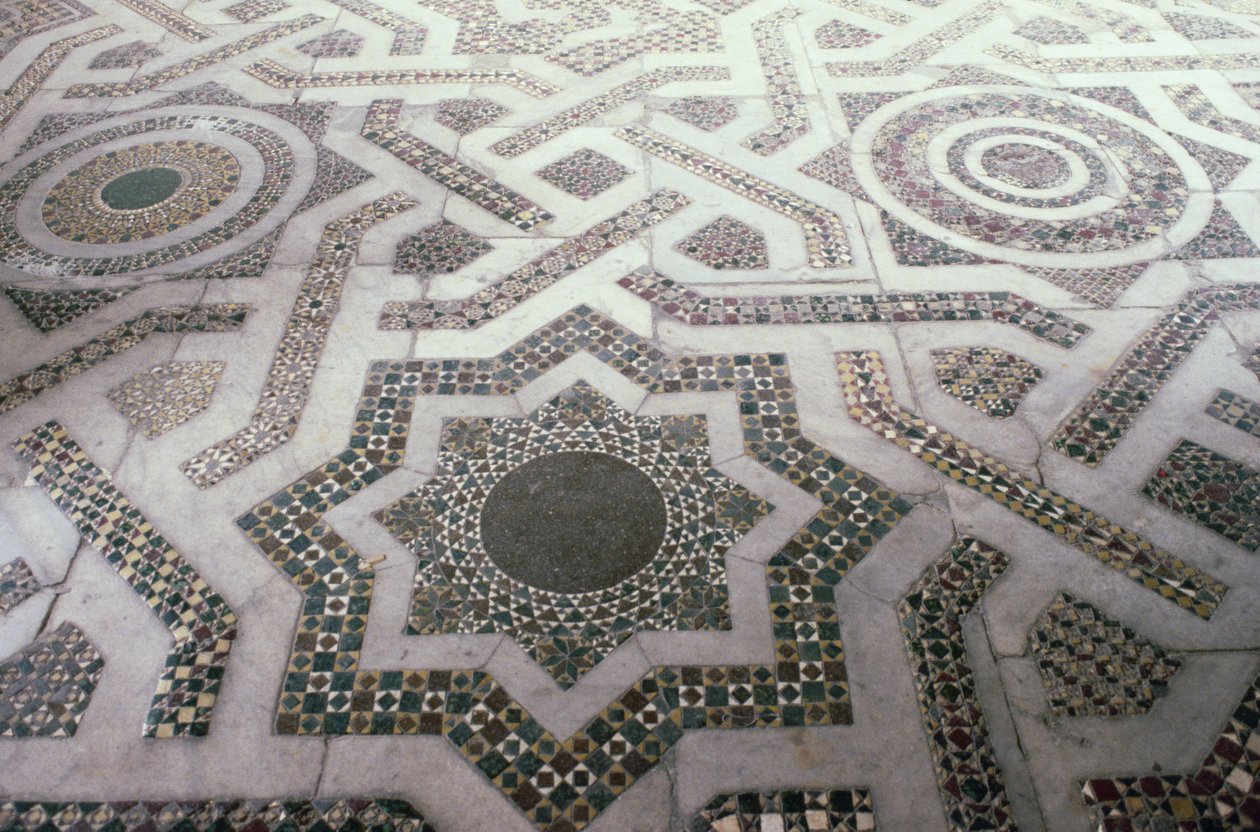 Mozaïekvloer in de kathedraal van Monreale, Sicilië door Unbekannt