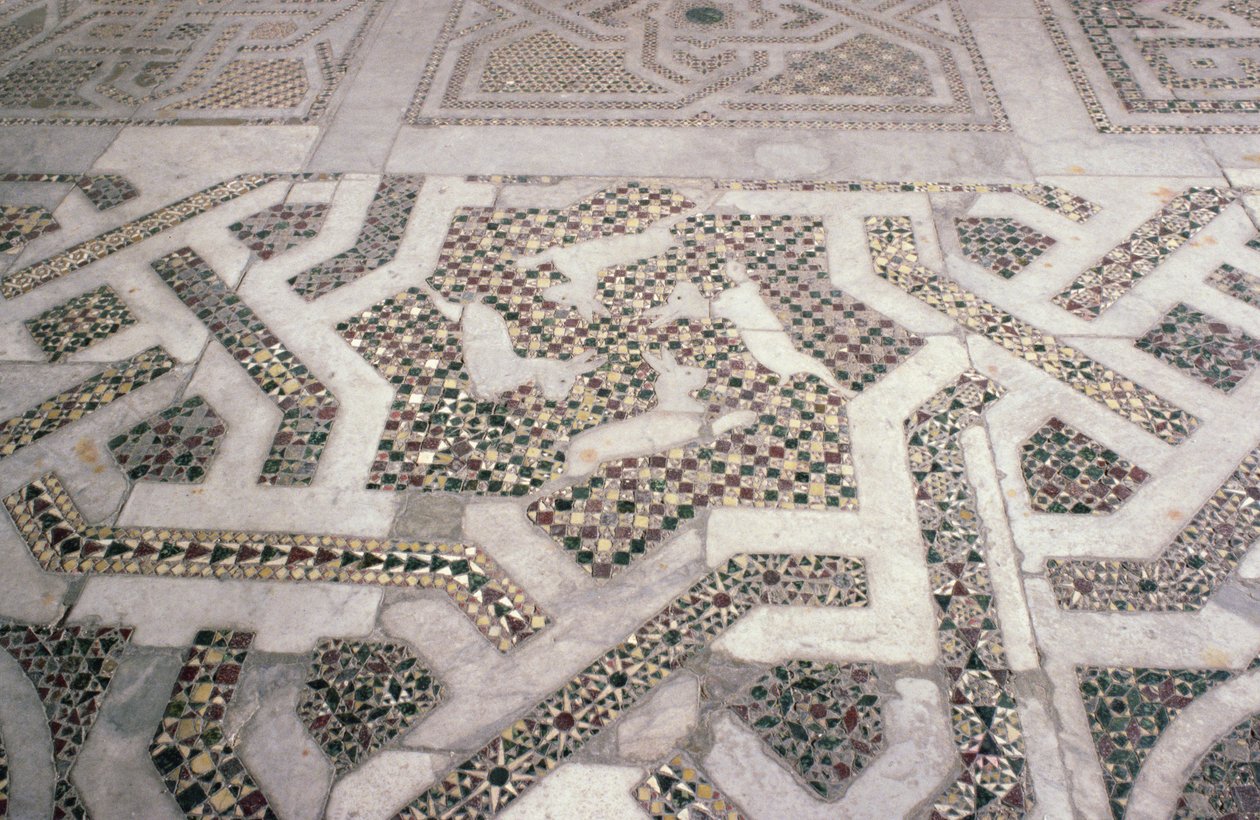 Mozaïekvloer in de kathedraal van Monreale, Sicilië door Unbekannt