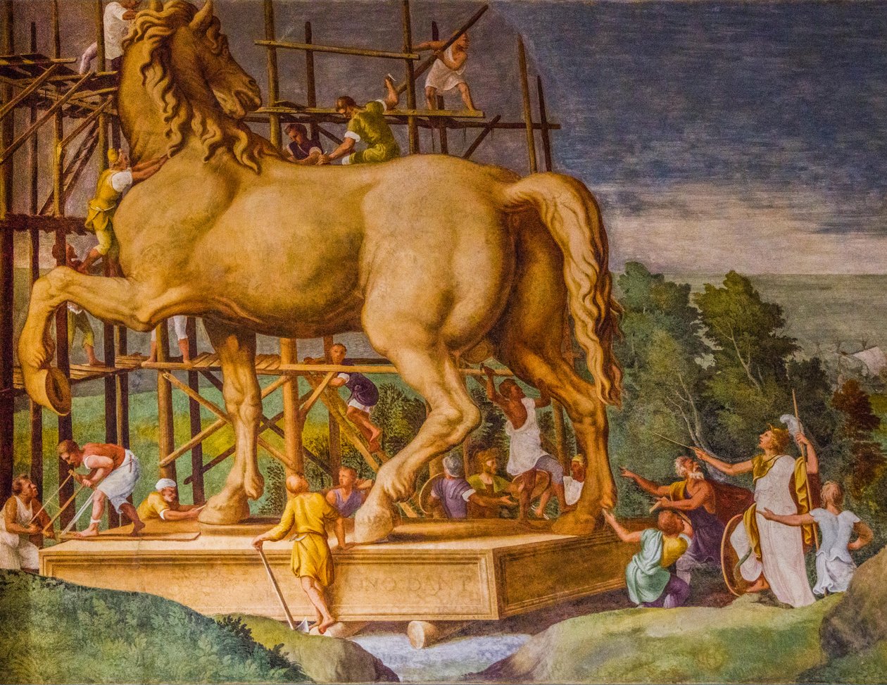 Muurschildering in Palazzo Duccale door Unbekannter Künstler