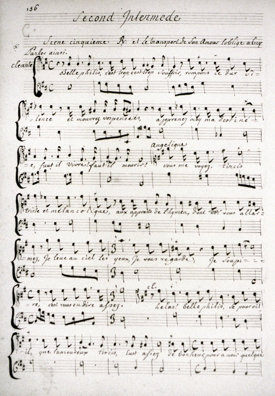 Muziekpartituur van De ingebeelde zieke door Unbekannter Künstler