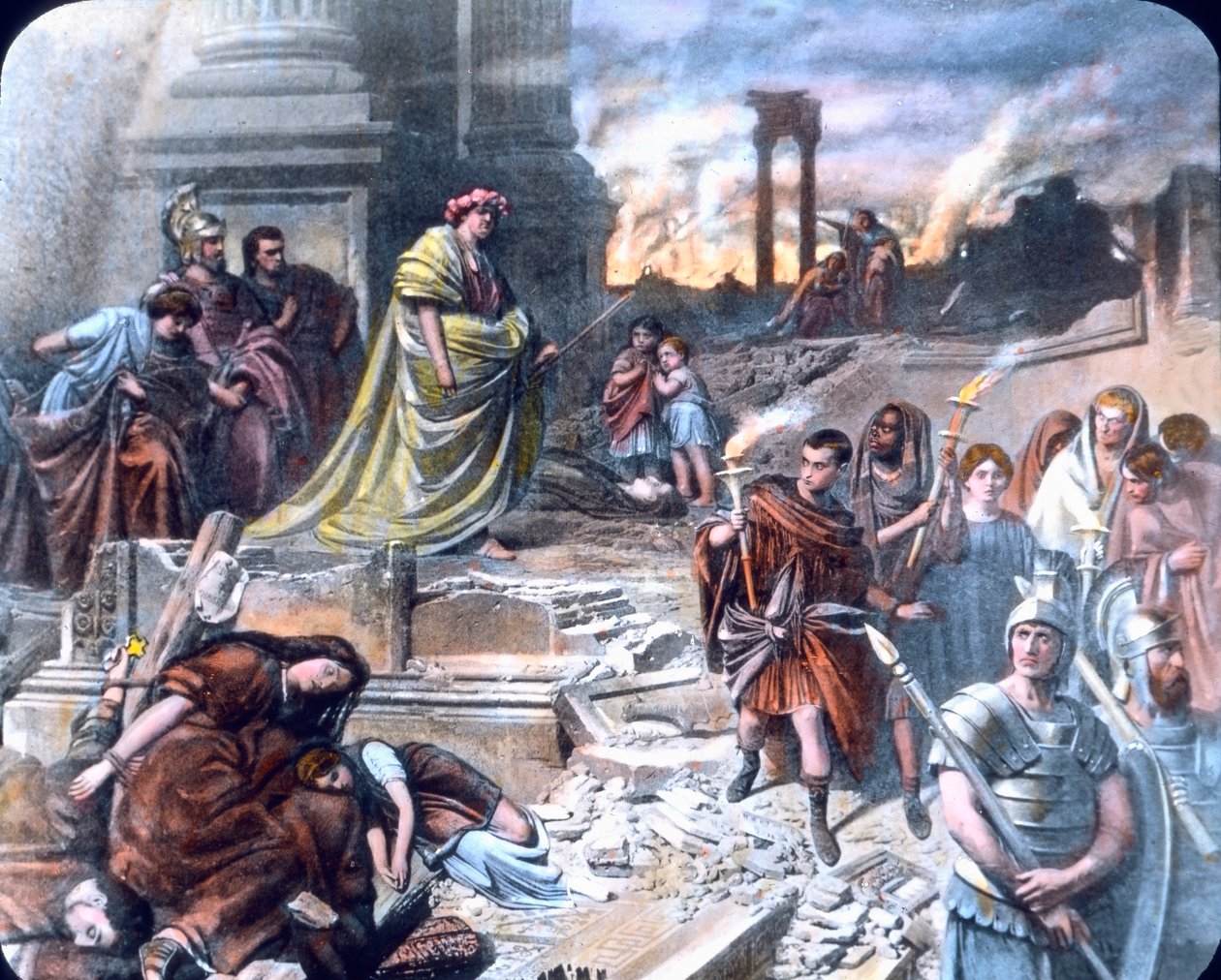Nero na de brand van Rome door Unbekannter Künstler