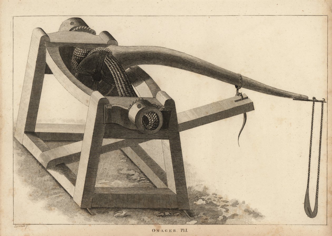 Onager, een soort katapult om stenen te werpen door Unbekannt