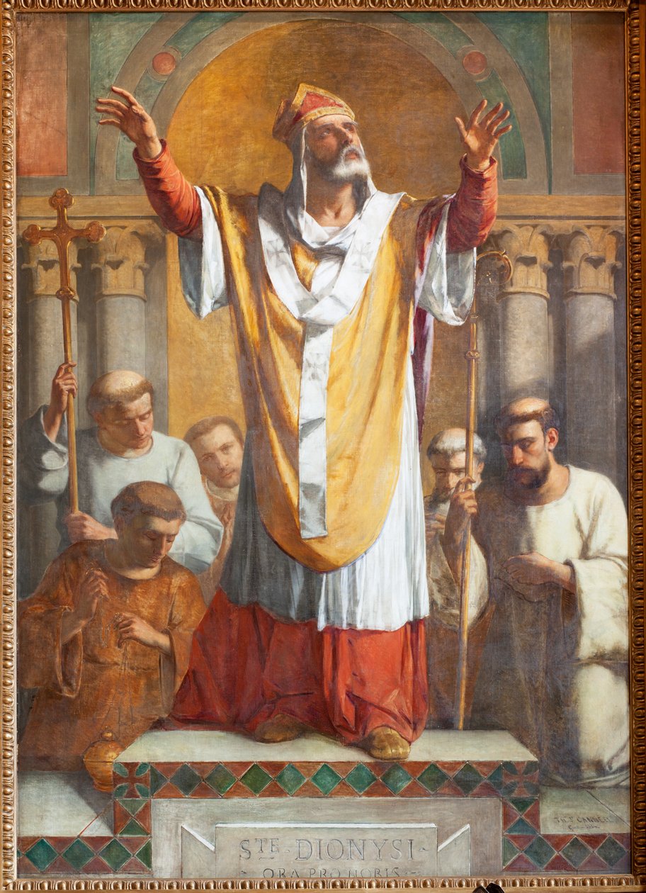 Parochiekerk Sint-Dionysius van Lede. Interieur. Zuidbeuk. Het altaar. Sint-Denis. Gesigneerd en gedateerd 1854 Théodore-Joseph Canneel. door Unbekannter Künstler