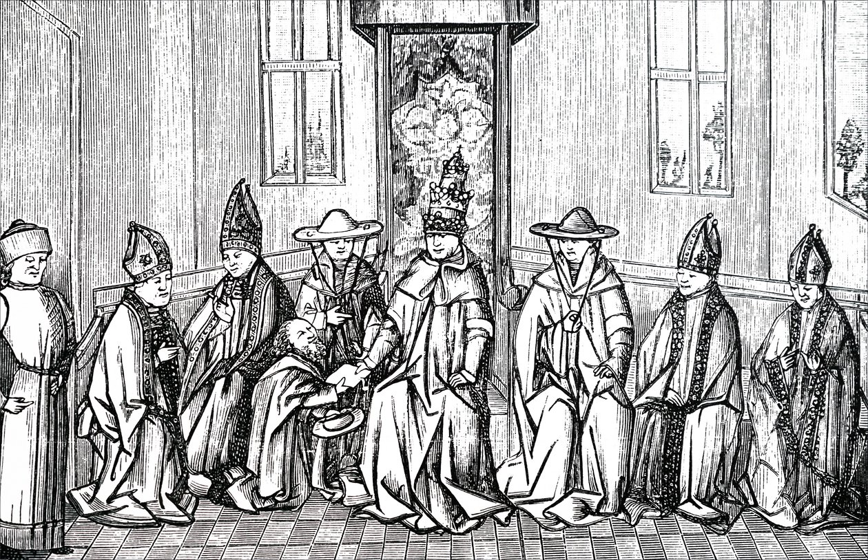 Peter de Kluizenaar, Paus Urbanus II en Simeon Patriarch van Jeruzalem door Unbekannt