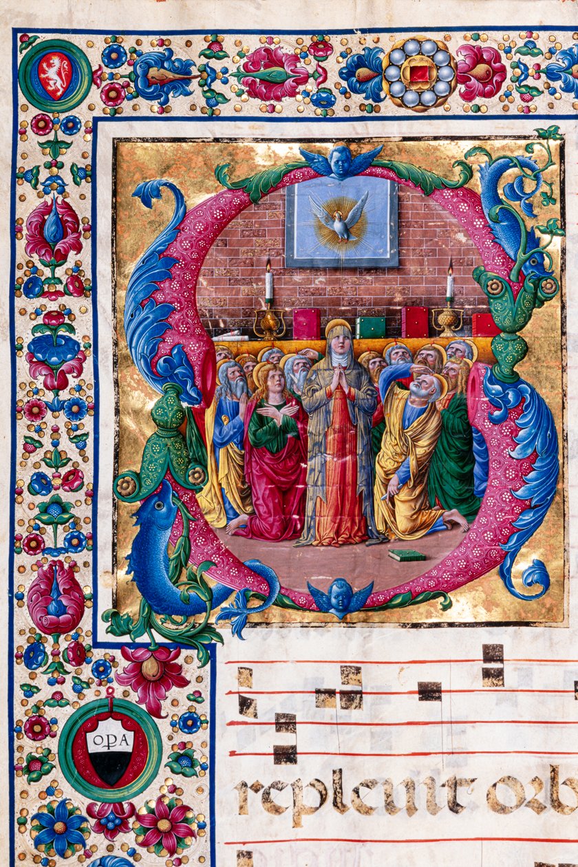 Piccolomini Bibliotheek: koorboek, cod. 23.8, ff. 100v met 