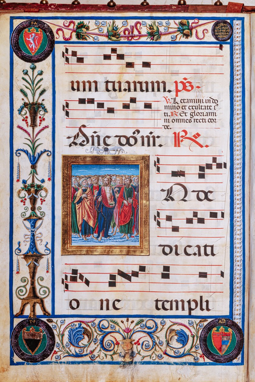 Piccolomini Bibliotheek: koorboek, cod. 26.R, ff. 29v met 