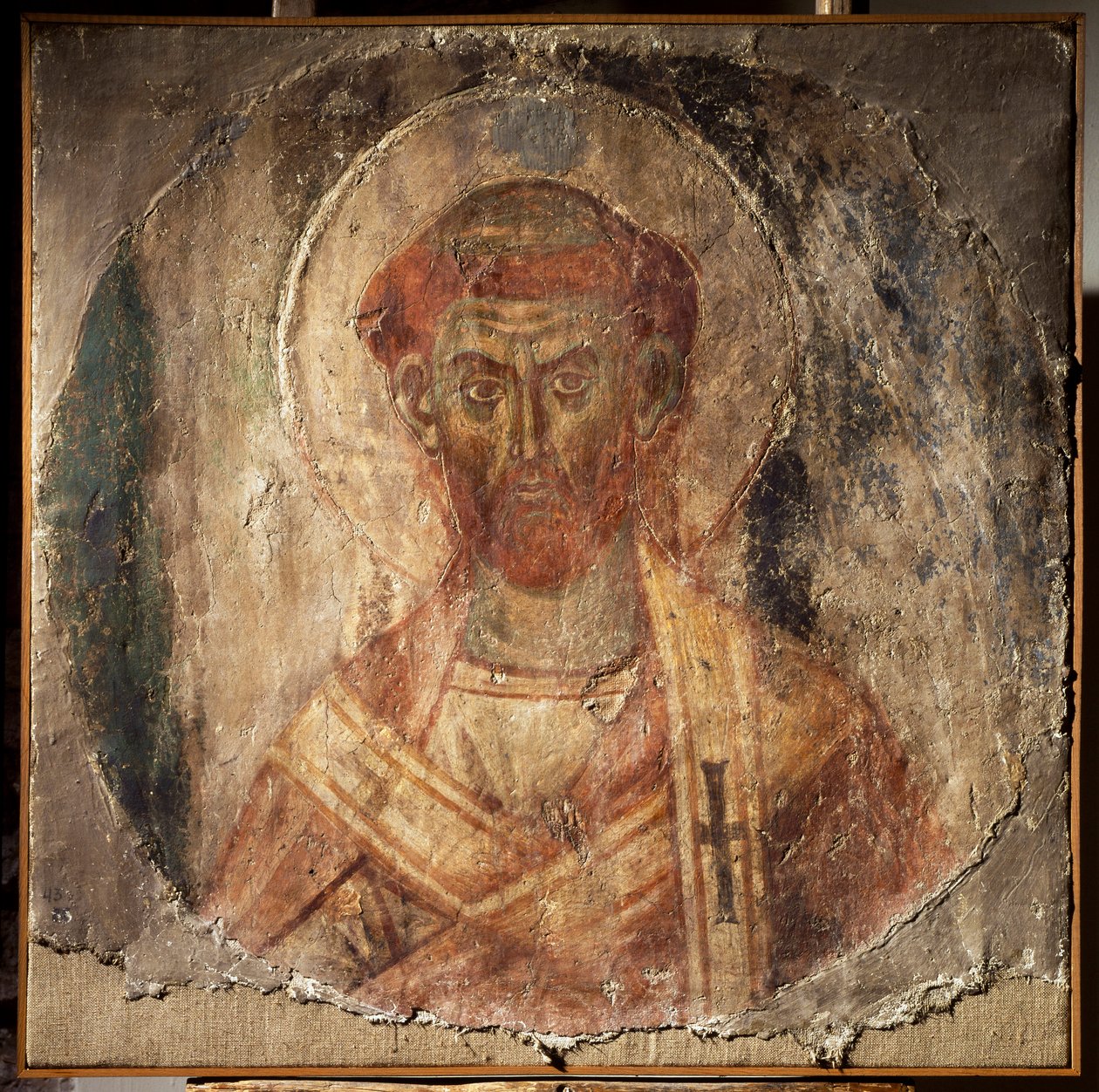 Paus Anacletus (of Cletus) (fresco, 5e eeuw) door Unbekannter Künstler