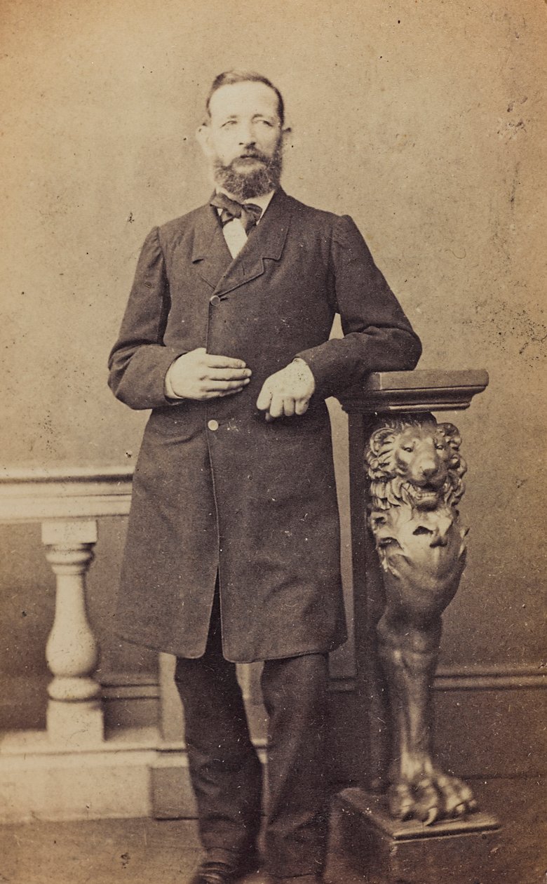 Portret van Auguste Foucart, directeur van de school samen met zijn broer Henri Olympe door Unbekannter Künstler