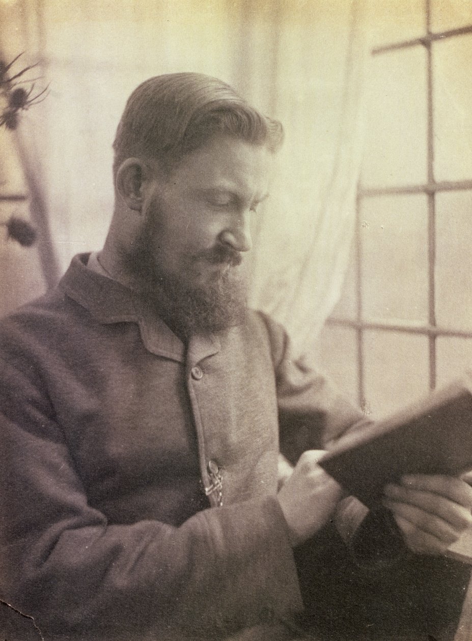 Portret van George Bernard Shaw (1856-1950) als jonge man door Unbekannt