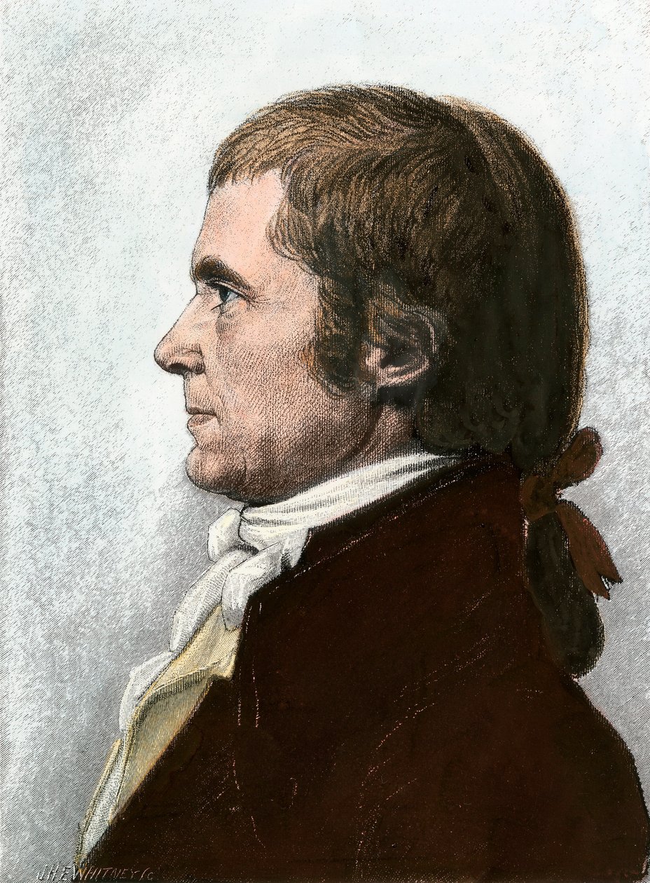 Portret van John Marshall (1755-1835), Amerikaanse advocaat en staatsman, President van het Hooggerechtshof van de Verenigde Staten door Unbekannter Künstler