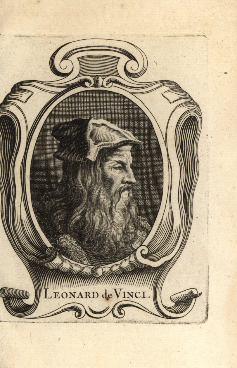 Portret van Leonardo da Vinci door Unbekannter Künstler