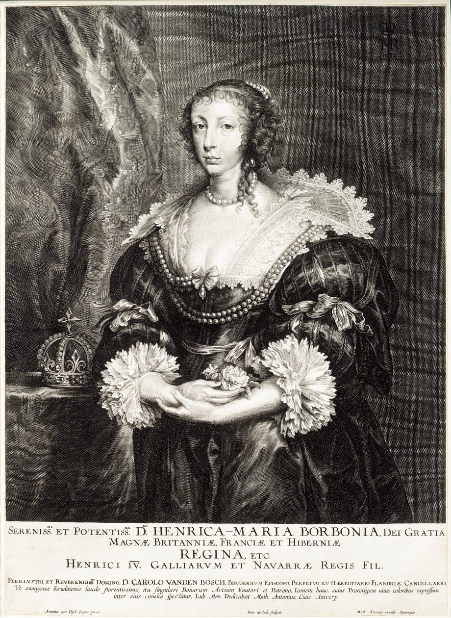Portret van koningin Henrietta Maria de Bourbon door Unbekannt