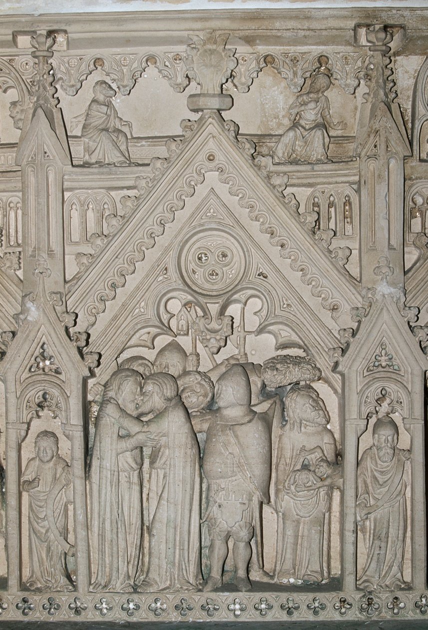 Detail van het graf van Ines de Castro door William Jennys