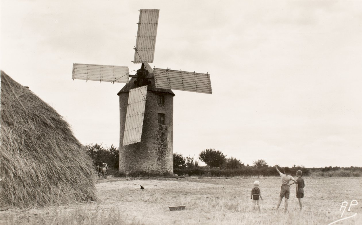 Molen van Kervoyal, Finistère, Bretagne, Frankrijk door William M. Timlin