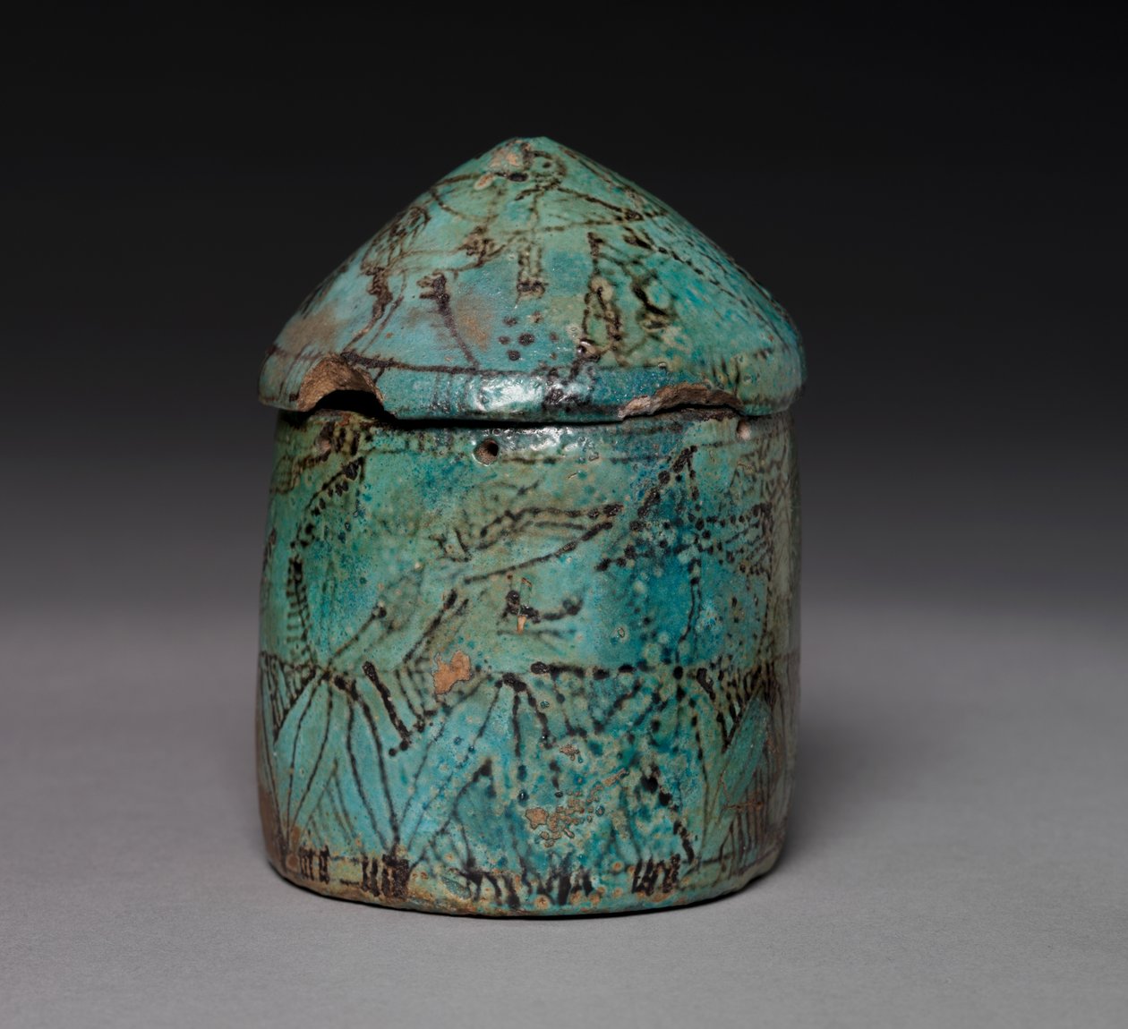 Pyxis met deksel, late Middenrijk tot vroege Nieuwe Rijk, ca. 1901-1525 v.Chr. door Unbekannt