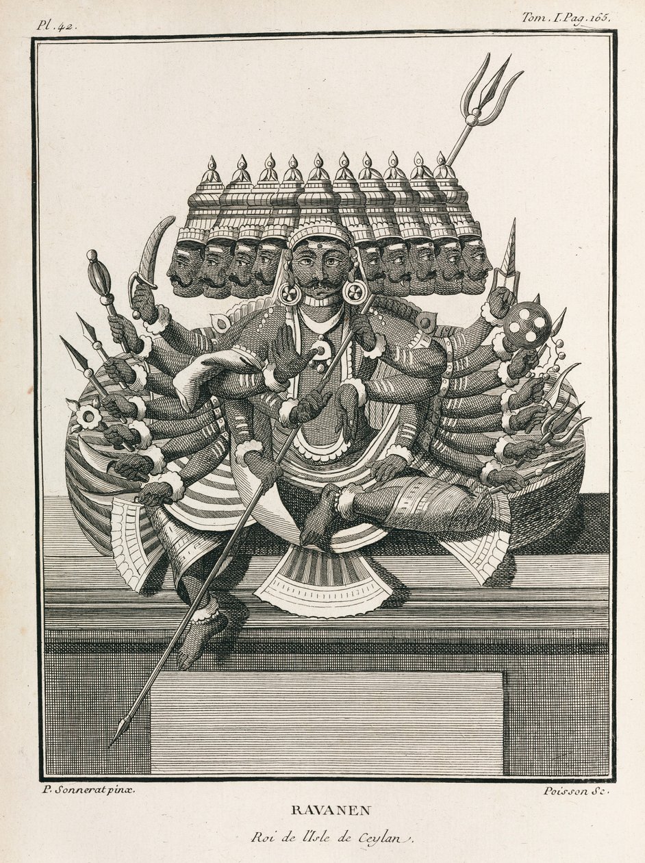 Ravanen, koning van het eiland Ceylon door Unbekannt