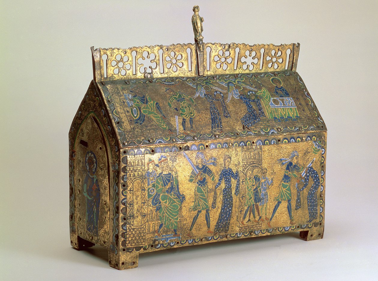 Reliekschrijn met scènes uit het leven van St. Valeria, Limoges, c.1175 door Unbekannt