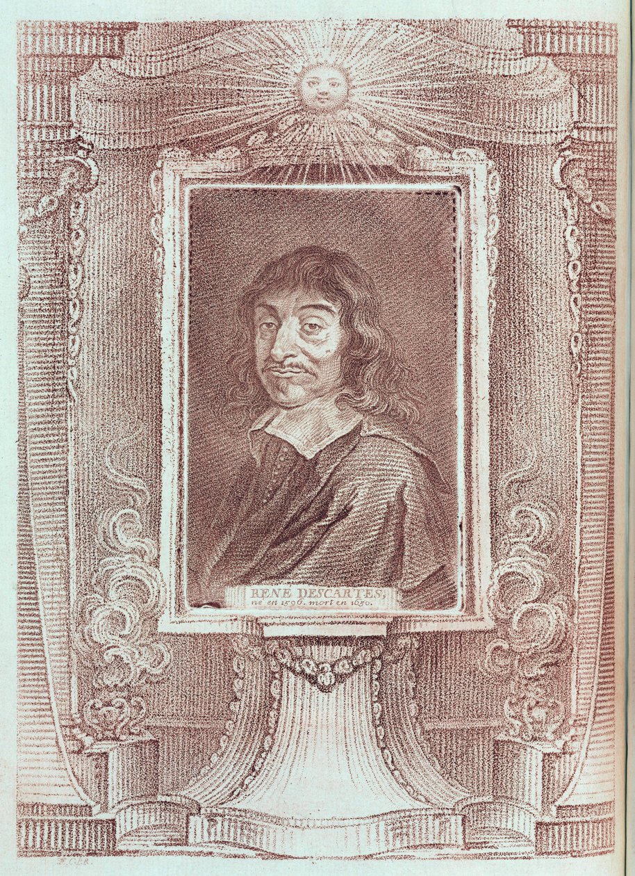 Rene Descartes, Franse filosoof en wiskundige, ca. 1630 door Unbekannt