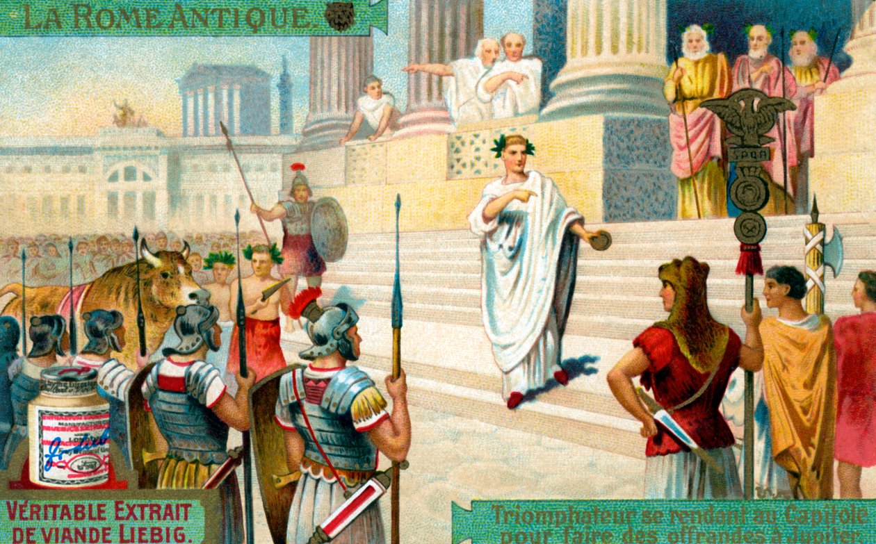 Romeinse triomf - burgerlijke ceremonie/religieuze rite door Unbekannter Künstler