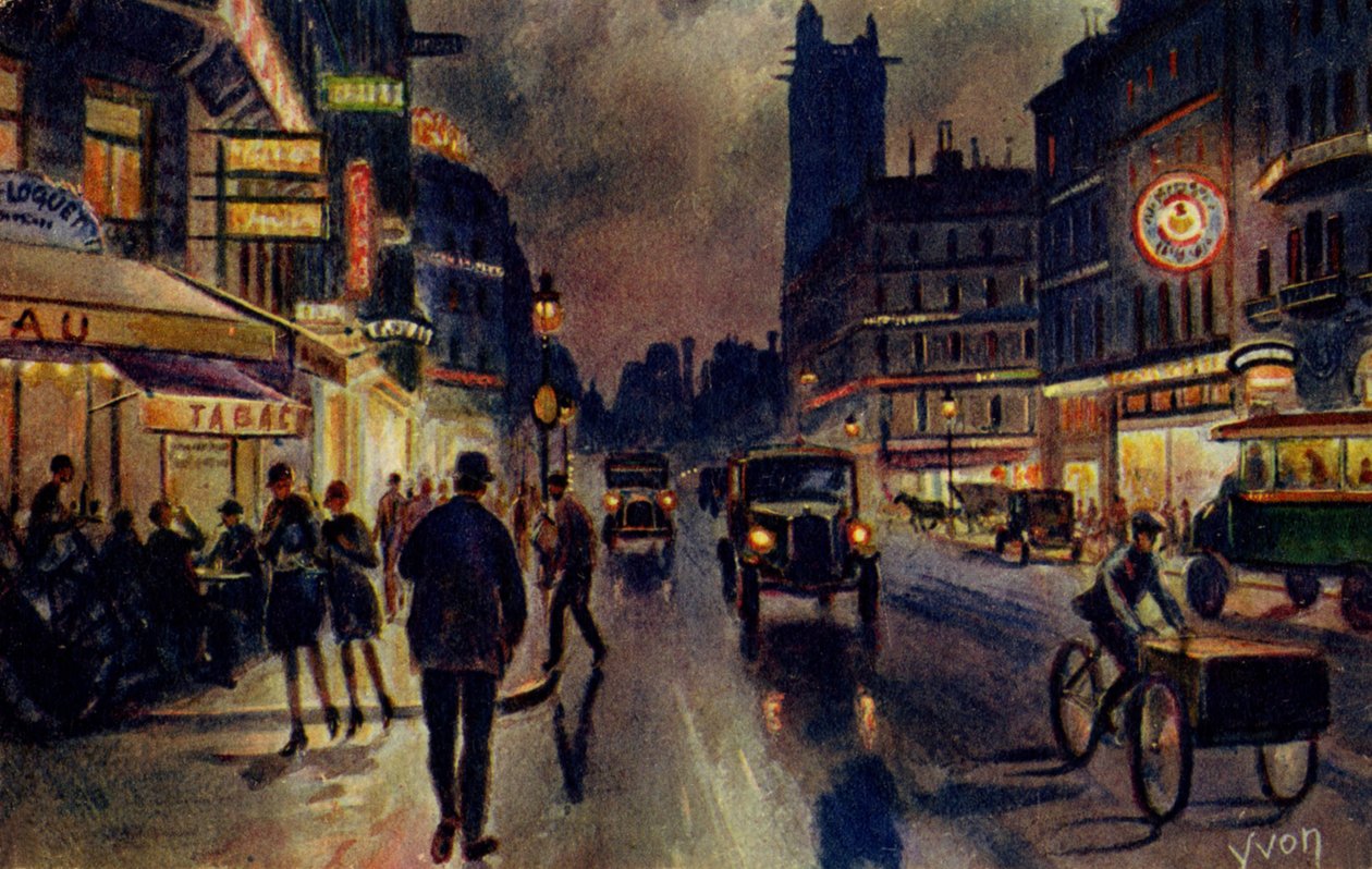 Rue de Rivoli, Parijs, ca. 1933 (ansichtkaart) door Unbekannter Künstler
