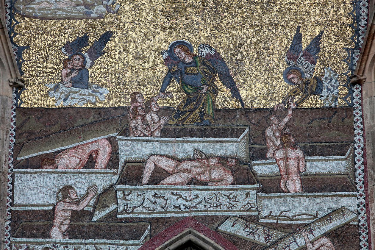 Sint-Vituskathedraal, Mozaïeken van het Laatste Oordeel, Praag, Tsjechië door Unbekannt